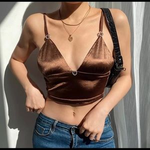 Brown Crop Top